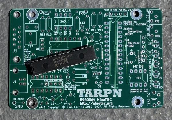 NinoTNC N9600A PCB + PIC Controller
