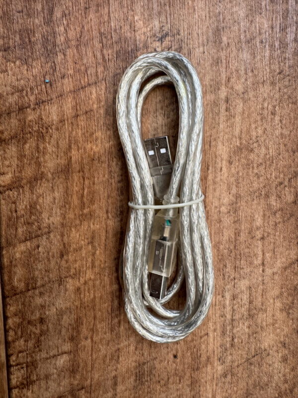 Type 2.0 USB-A to USB-B 1.5m white lead