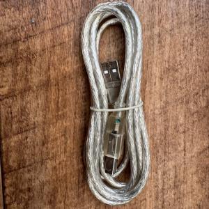 Type 2.0 USB-A to USB-B 1.5m white lead